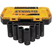 DeWalt DT70905-QZ Doppenset IMPACT McLaren 1/2" lang - 7-delig in stevige organiser - DT70905-QZ
