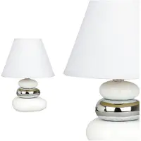Rabalux Tafel lamp 4949 Salem, wit-zilver