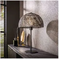 Meubelplaats Tafellamp Ø35 cm Armor Open Design Zwartbruin Woonkamer - Stijlvolle Tafellamp - Zwart Bruin - 35x35x55 cm - Sfeervolle Verlichting - Modern Interieur - Geschikt voor Slaapkamer en Bureau