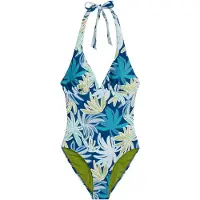 Marc o'polo Badpak ' Bohemian Leaf ' blauw / kaki