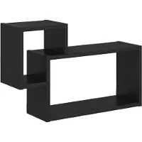 vidaXL Wandplank Muurmontage Zwart eiken 55 x 15 x 35 cm Bewerkt hout