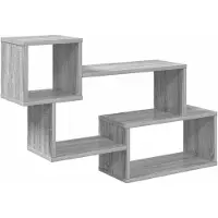 vidaXL Zwevende plank Muurmontage Grijs Sonoma 87 x 20 x 55 cm