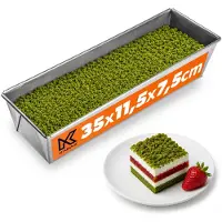 Kadax Rechthoekige bakvorm, bakvorm met antiaanbaklaag, taartvorm van staal, broodvorm, cake, toast, cheesecake (35 x 11,5 x 7,5 cm)