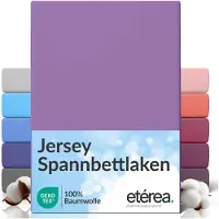Eterea Cosmesi Naturale etérea Jersey Hoeslaken 140x200 - 160x200 cm Oekotex Made in Green - 100% katoen - Violet