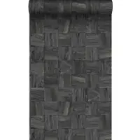 Origin Wallcoverings eco texture vlies behang sloophout motief zwart - 347520 - 53 cm x 10,05 m