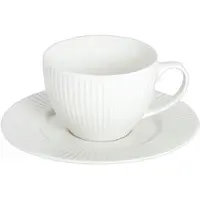 Homla SIENNA White kopje met schoteltje, 240 ml