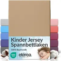 Eterea Cosmesi Naturale etérea Jersey Hoeslaken 80x160 - 80x180 cm Oekotex Made in Green - 100% katoen - Taupe