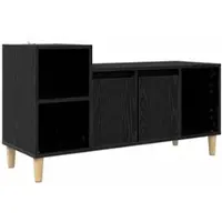 vidaXL TV Kast 100 x 35 x 55 cm Zwart Eiken Bewerkt hout