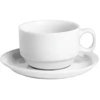 Homla VIENNA White kopje met schoteltje, 230 ml