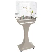 Imac vogelkooi camilla taupe/wit - 50x30x57-129 cm