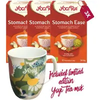 Yogi tea Stomach Ease Bio - 3 pakjes - inclusief limited edition mok