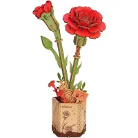 Robotime Houten 3D puzzel - Red Carnation