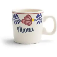 Boerenbont Beker 230ml Mama 6 Stuks Wit wit Aardewerk Beker