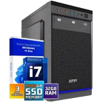 GMR Intel Compleet PC | Intel Core i7 | 32 GB RAM | 1000GB SSD | DVD+RW | USB Cardreader | Windows 11 Pro | WiFi & Bluetooth