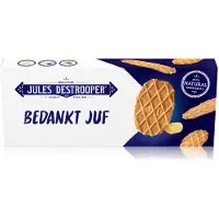 Jules Destrooper Natuurboterwafels "Bedankt juf!" 100g - cadeau voor leerkracht - perfect geschenk voor einde van het schooljaar