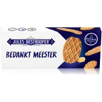 Jules Destrooper Natuurboterwafels "Bedankt Meester!" 100g - cadeau voor leerkracht - perfect geschenk voor einde van het schooljaar