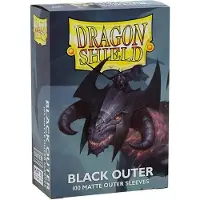 Dragon Shield Sleeves - Outer Sleeves - Matte Black 100 sleeves (63x88mm)