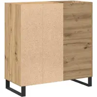 vidaXL Platenkast artisanaal eikenkleurig 84,5 x 38 x 89 cm