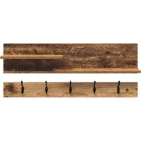 vidaXL Wandgemonteerde kapstok Muurmontage Oudhout 90 x 15 x 36 cm
