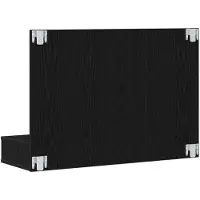 vidaXL Spiegelkast Zwart Eiken 90 x 31,5 x 62 cm Bewerkt hout