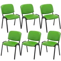 CLP Ken Set van 6 Bezoekersstoel groen