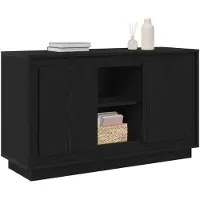 vidaXL Dressoir, zwart, eikenlook, 102 x 35 x 60 cm, houtvezel