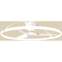 Mantra-Iluminacion Smart LED plafondventilator Nepal, wit, DC, stil dimbaar, wit / opaal, Woon-/ Eetkamer, metaal, Modern