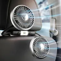 VHV - Autoventilator - usb autoventilator achterbank - USB oplaadbaar, met LED verlichting - voor auto, achterbank, camper