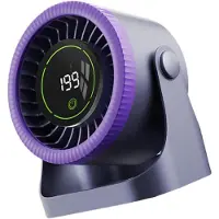 VHV - Bureauventilator - usb bureauventilator - USB oplaadbaar, met digitaal display - voor kantoor, slaapkamer, thuiswerken