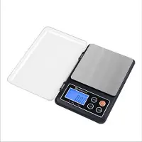 INF Precisie Digitale Keukenweegschaal 2kg/0.1g - Elektronische weegschaal met Tare, Tel- en Eenheidsfuncties, Compact Zwart