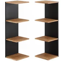 Vicco Paolo Wandplank – 30 x 95 cm Set van 2 Antraciet