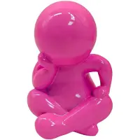 PT Living Decoratie Statue Amigo Sitting Large Bright Pink