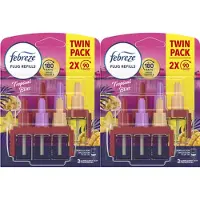 Ambi Pur/Febreze Ambi pur - Febreze Tropical Bliss - Navulling Luchtverfrisser - Mango & Passievrucht geur - 2x 2duo pack