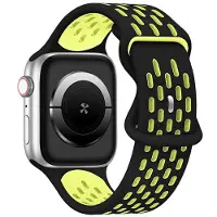 Beline Apple Watch New Sport Siliconen band 42/44/45/49mm zwart en geel zwart/geel doosje