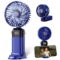 VHV - Handventilator - mini handventilator usb oplaadbaar - USB oplaadbaar, opvouwbaar, met LED verlichting - voor reizen, festival, make-up