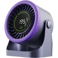 VHV - Bureauventilator - usb bureauventilator - USB oplaadbaar, met digitaal display - voor kantoor, slaapkamer, thuiswerken