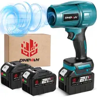 ONEVAN Accu Bladblazer - 256 m/s - Elektrische Bladblazer - met 2×4.5Ah Batterijen - Lichtgewicht Turbo Jet Blazer - voor Tuinonderhoud, Oprit, Bladeren, Stof en Sneeuw