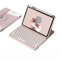 INF 360° Draaibare Bluetooth Toetsenbord Case met Standaard Compatibel met iPad 11 (A16) 2025 & iPad 10 (2022) 10.9 - Roze