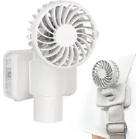 VHV - Campingventilator - campingventilator met lamp - USB oplaadbaar, met klem - voor camping, tent, caravan