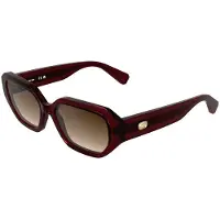 Lacoste dameszonnebril L6091S - Transparant bordeauxrood met bruine overgangsglazen