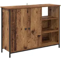 vidaXL Dressoir Oud Hout 100 x 33 x 75 cm Bewerkt hout