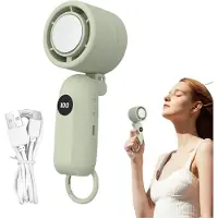 VHV - Handventilator - mini handventilator usb oplaadbaar - USB oplaadbaar, stil, met digitaal display, met LED verlichting - voor reizen, festival, make-up