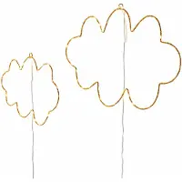 Loberon Decoratief lichtobject set van 2 Elenar goudkleurig