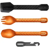 Gerber ComplEAT Cook, Eat, Clean-tool 13658167162 Burnt Orange, multifunctionele outdoor bestekset