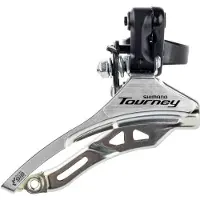 Shimano Tourney FD-TY300 Voorderailleur Klem hoog 3x6-/7-speed Top Pull, zwart/zilver 34,9mm 2023 Voorderailleurs