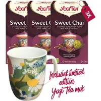 Yogi tea Sweet Chai Bio - 3 pakjes - inclusief limited edition mok
