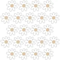 Pastelowe Love Muurstickers - Daisies VI - white Daisies VI