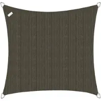 Buitenkado Schaduwdoek vierkant 3x3m - Taupe zwart
