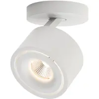 Orion Specter LED plafondspot, wit, Ø 8,4 cm, aluminium Specter, dimbaar, wit / opaal, Woon-/ Eetkamer, Aluminium, Modern, LED plafondlamp