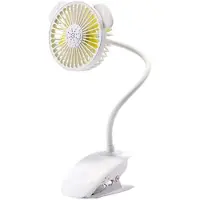 VHV - Tailleventilator - draagbare tailleventilator - USB oplaadbaar, stil, met klem - voor buitenwerk, wandelen, tuinieren